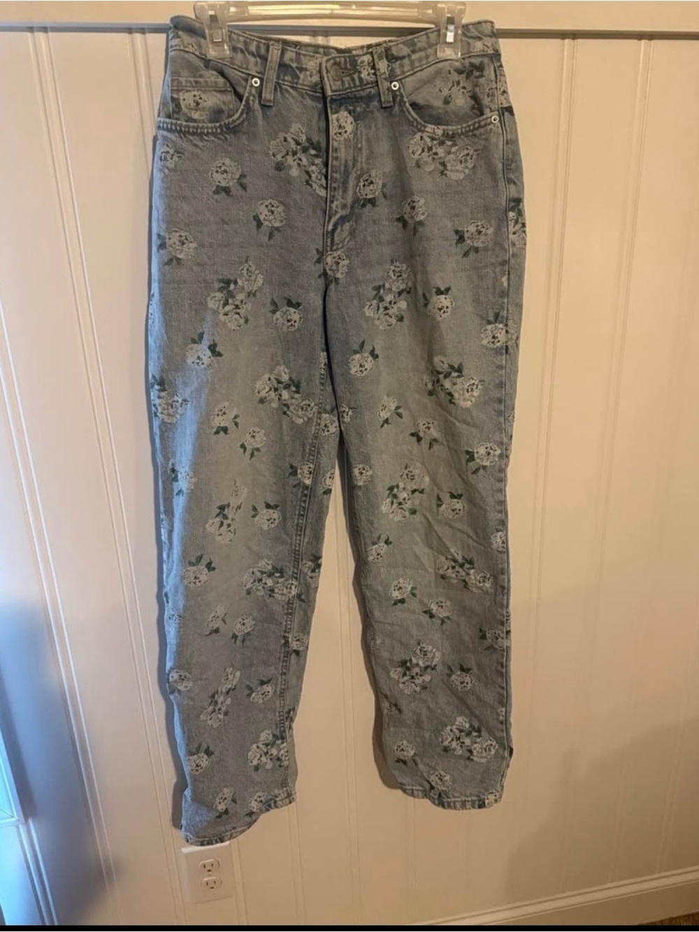 Target Light Wash Floral Boyfriend Jeans